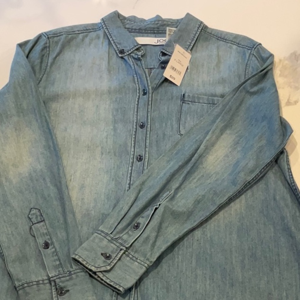 Denim button down